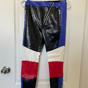Faux leather moto pants for women XS